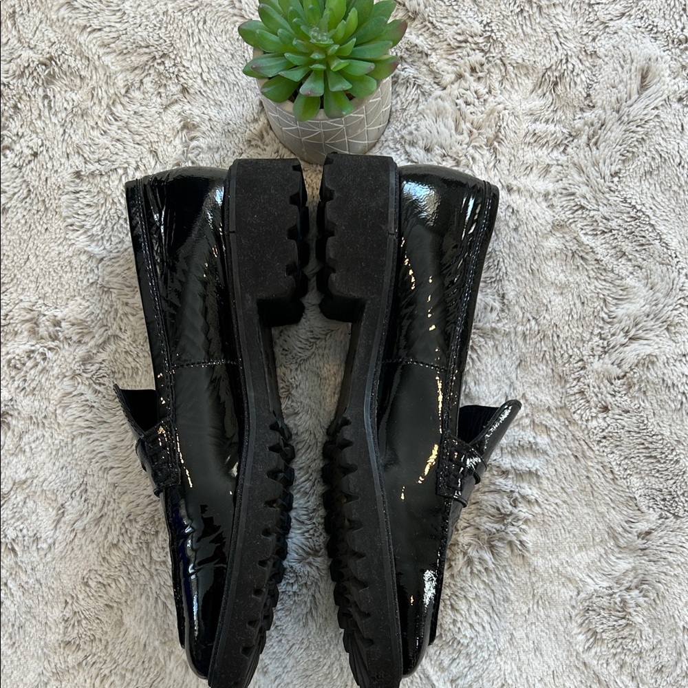Ara Shiny Black Loafers - Picture 2 of 6